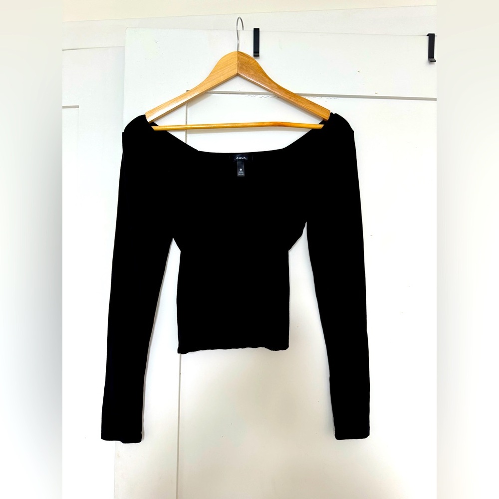 AQUA: Long Sleeve Bustier Top - 100% Exclusive